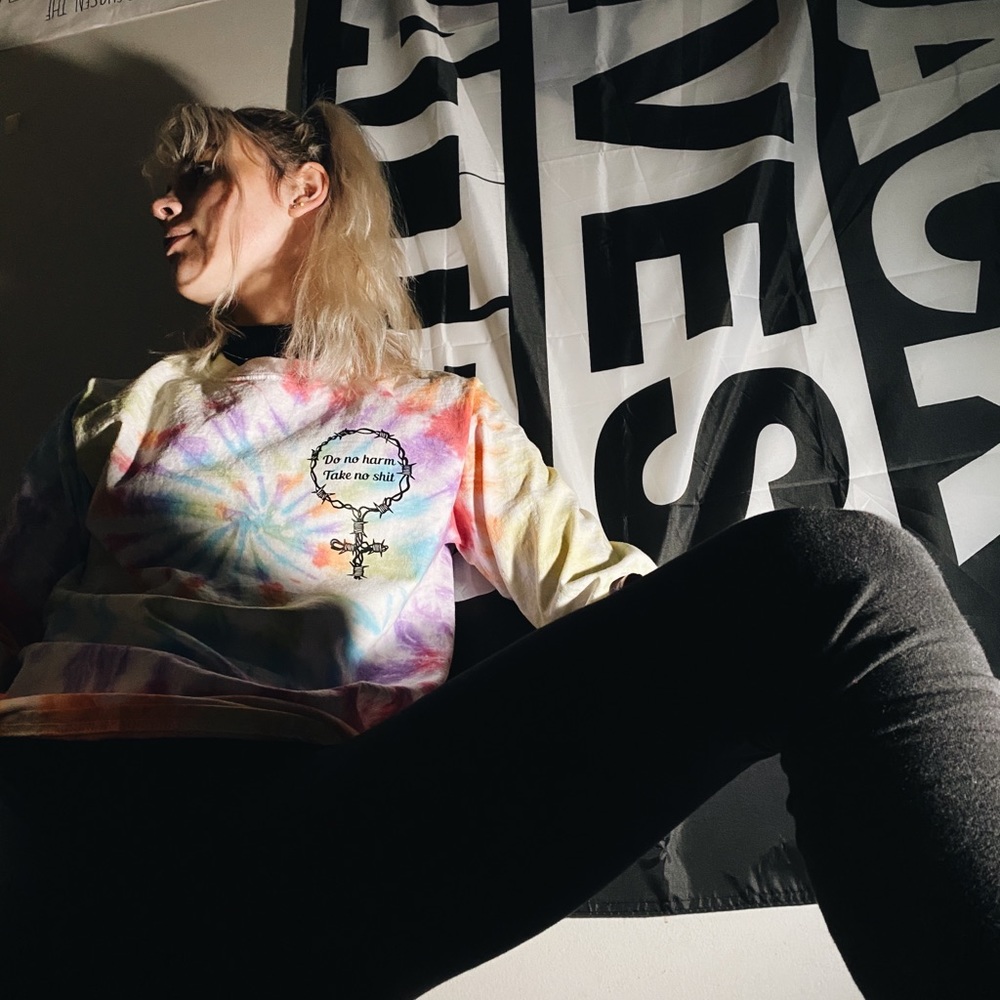 Do no harm take no sh*t barbed wire Tie Dye Tee